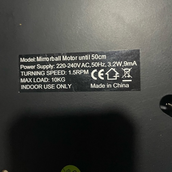 motor for disco balls XL version holds up to 20LB
New never used - Picture 7 of 7